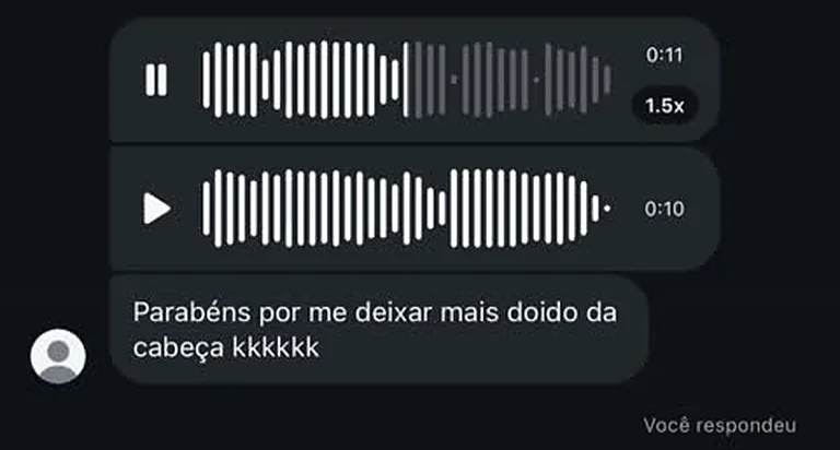 Print de mensagem de aluno